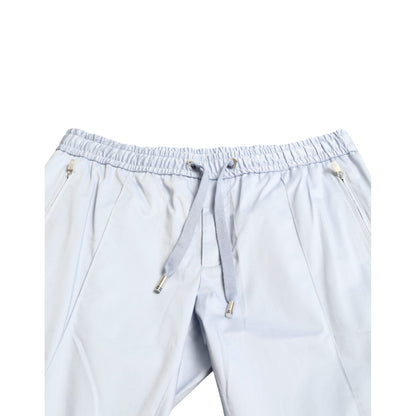 Dolce & Gabbana Light Blue Cotton Stretch Jogger Pants Dolce & Gabbana