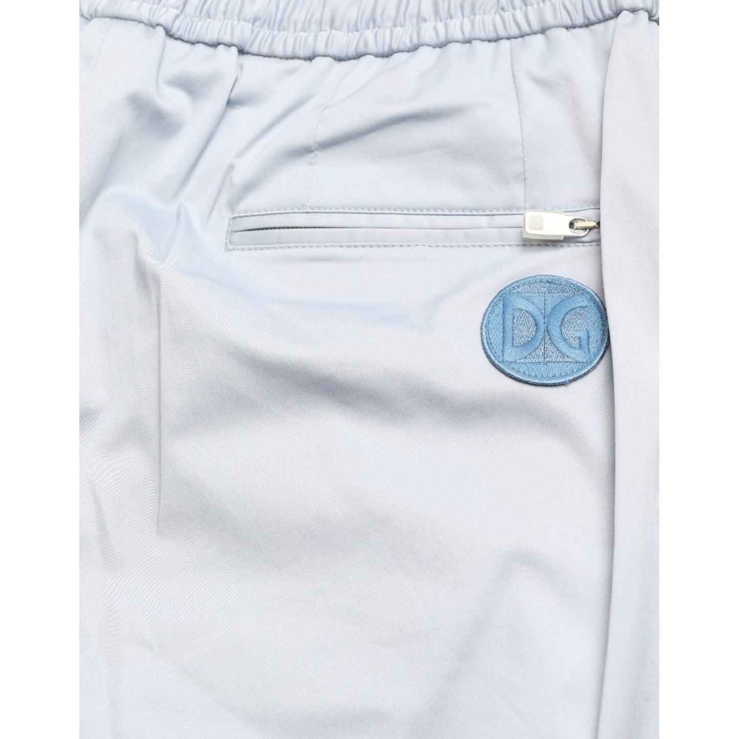 Dolce & Gabbana Light Blue Cotton Stretch Jogger Pants Dolce & Gabbana