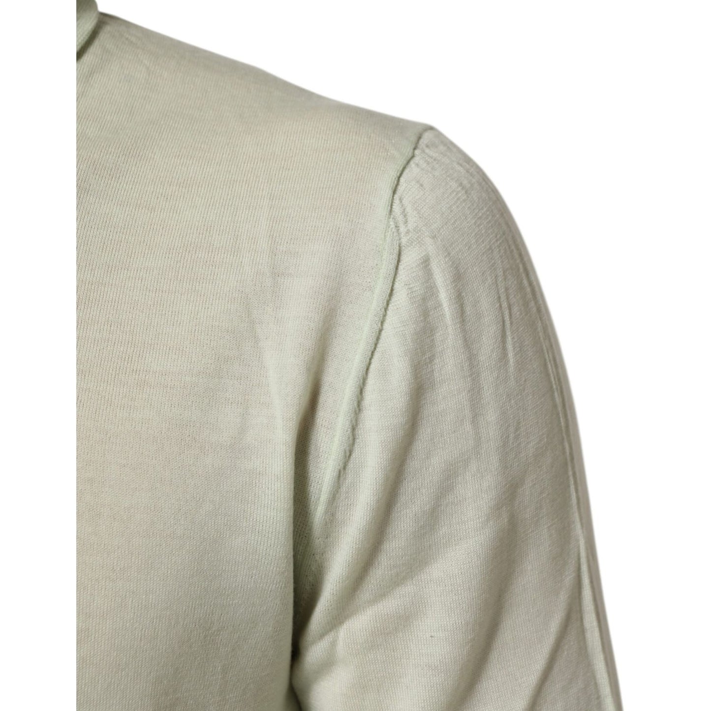 Dolce & Gabbana Light Green Logo TurtleNeck Pullover Sweater