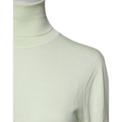 Dolce & Gabbana Light Green Wool Turtleneck Pullover Sweater Dolce & Gabbana
