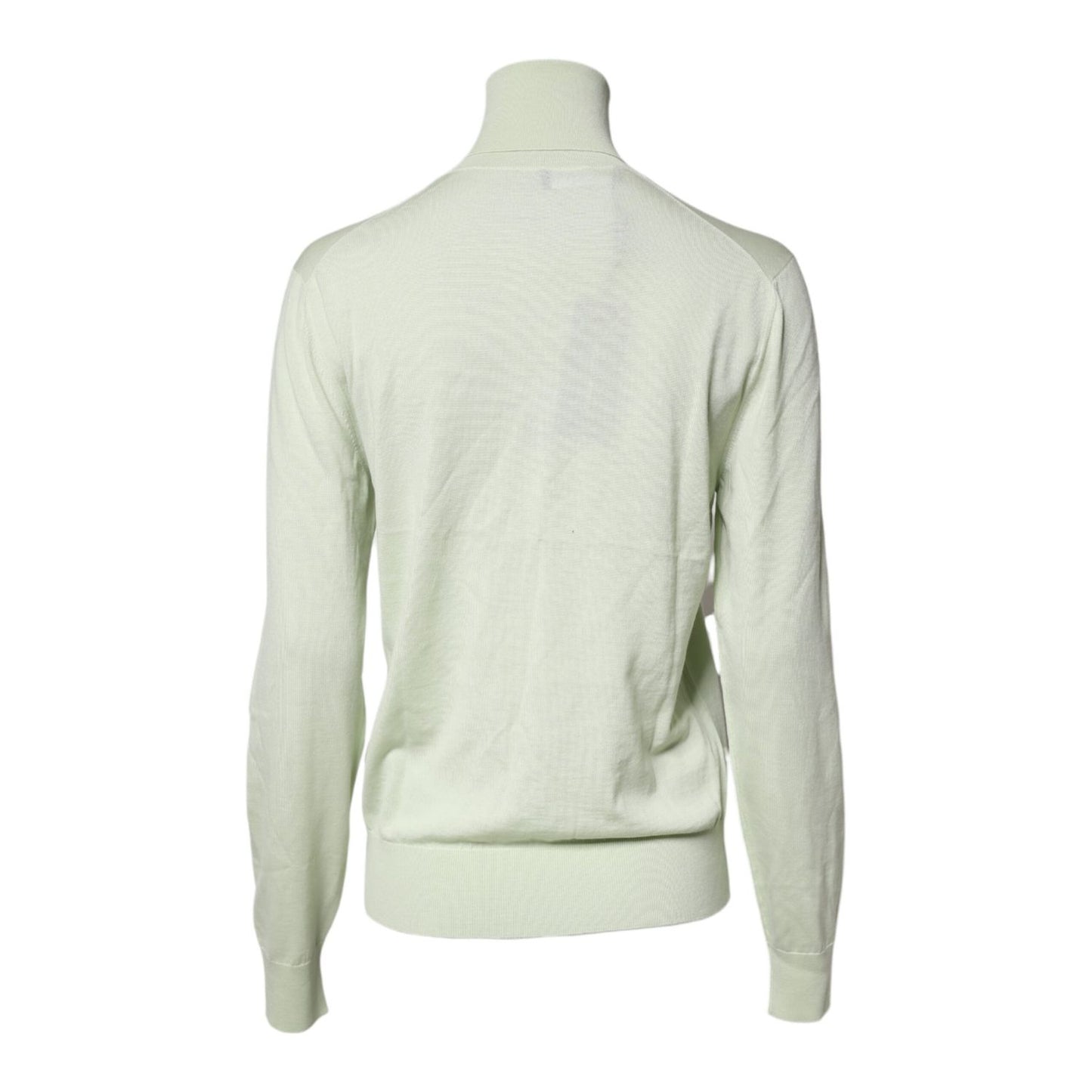 Dolce & Gabbana Light Green Wool Turtleneck Pullover Sweater Dolce & Gabbana