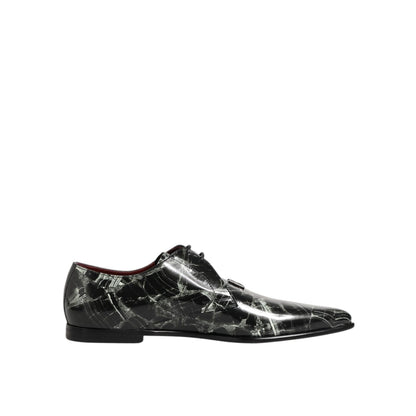 Dolce & Gabbana Marbled Pattern Dress Lace Up Derby Shoes Dolce & Gabbana