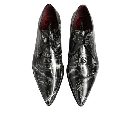 Dolce & Gabbana Marbled Pattern Dress Lace Up Derby Shoes Dolce & Gabbana