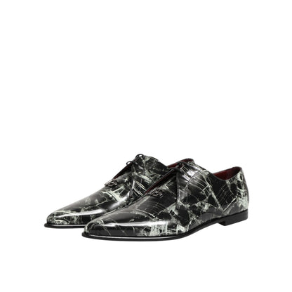 Dolce & Gabbana Marbled Pattern Dress Lace Up Derby Shoes Dolce & Gabbana
