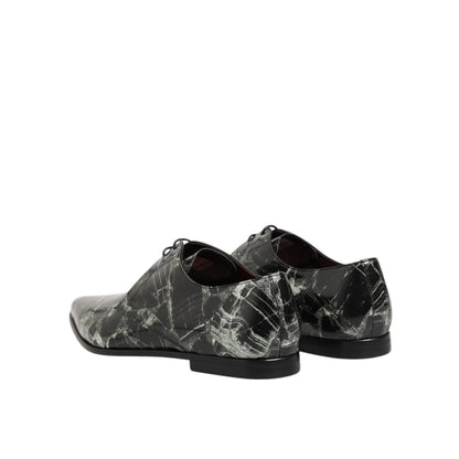 Dolce & Gabbana Marbled Pattern Dress Lace Up Derby Shoes Dolce & Gabbana