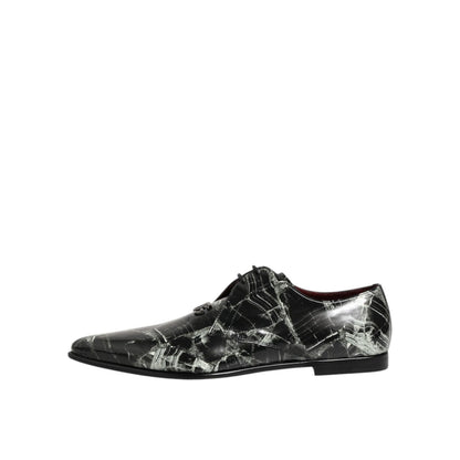 Dolce & Gabbana Marbled Pattern Dress Lace Up Derby Shoes Dolce & Gabbana