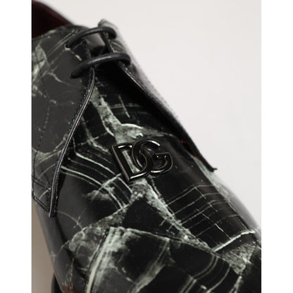 Dolce & Gabbana Marbled Pattern Dress Lace Up Derby Shoes Dolce & Gabbana