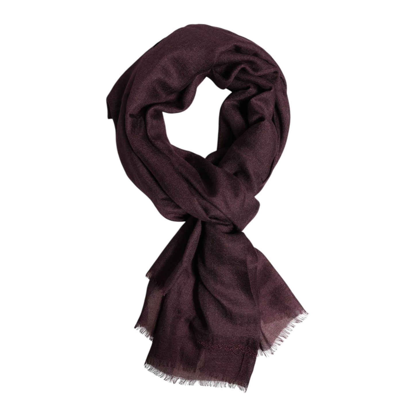 Dolce & Gabbana Maroon Cashmere Neck Warmer Wrap Shawl Scarf Dolce & Gabbana