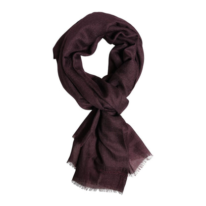 Dolce & Gabbana Maroon Cashmere Neck Warmer Wrap Shawl Scarf Dolce & Gabbana