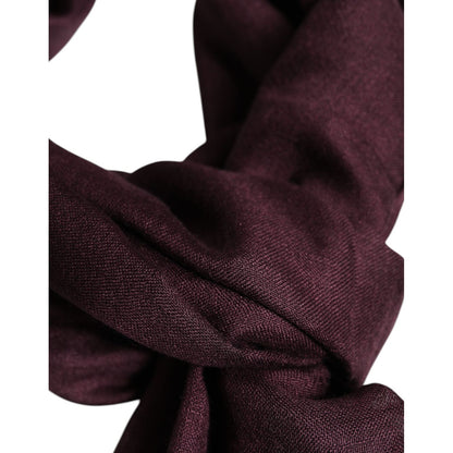 Dolce & Gabbana Maroon Cashmere Neck Warmer Wrap Shawl Scarf Dolce & Gabbana