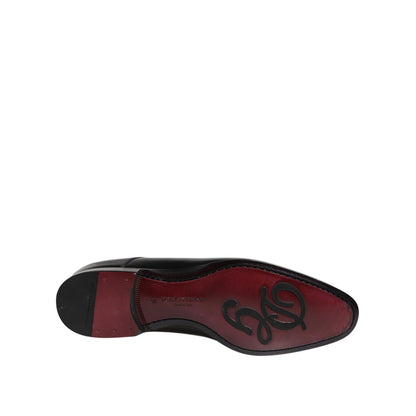 Dolce & Gabbana Men Dress Black Calfskin Leather Derby Shoes