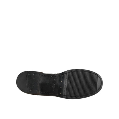 Dolce & Gabbana Metallic Silver Logo Slip On Men Dress Shoes Dolce & Gabbana