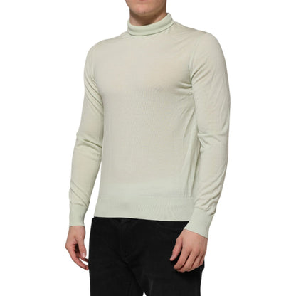 Dolce & Gabbana Mint Green Wool Turtleneck Pullover Sweater Dolce & Gabbana