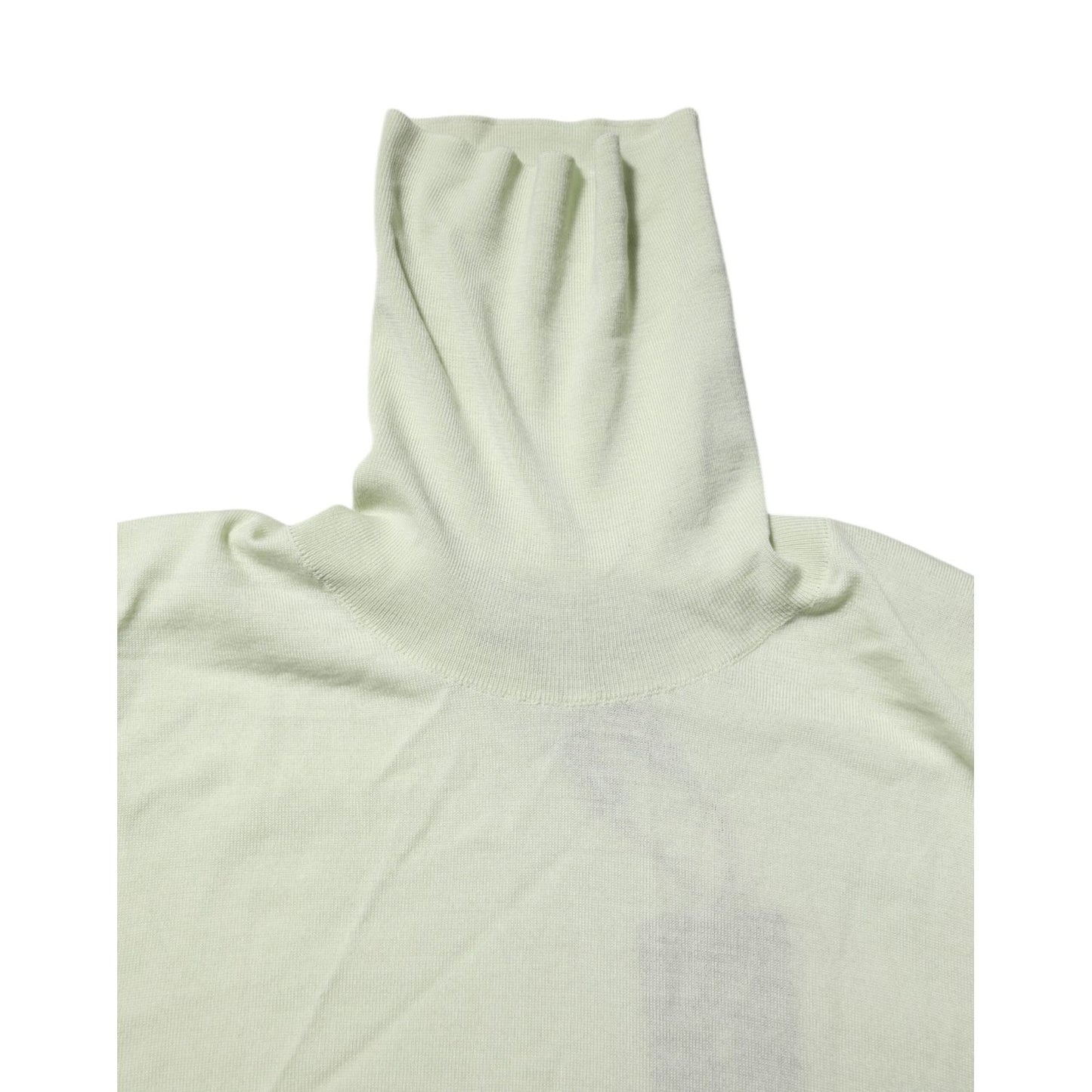 Dolce & Gabbana Mint Green Wool Turtleneck Pullover Sweater Dolce & Gabbana