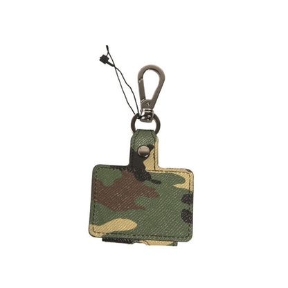 Dolce & Gabbana Multicolor Camouflage Leather Metal Airpods Case Dolce & Gabbana