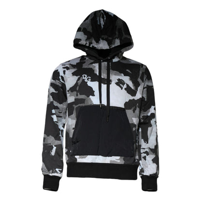 Dolce & Gabbana Multicolor Camouflage Men Hooded Sweater Dolce & Gabbana