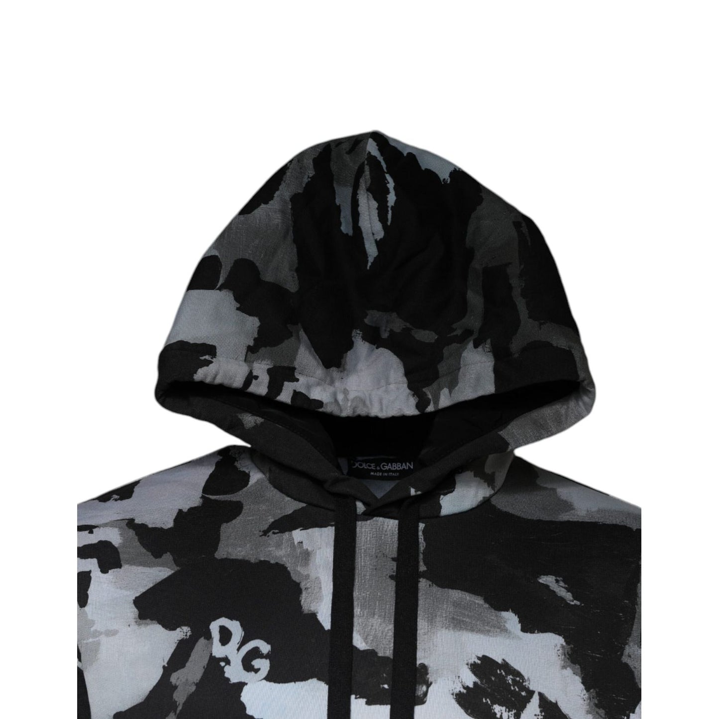 Dolce & Gabbana Multicolor Camouflage Men Hooded Sweater Dolce & Gabbana