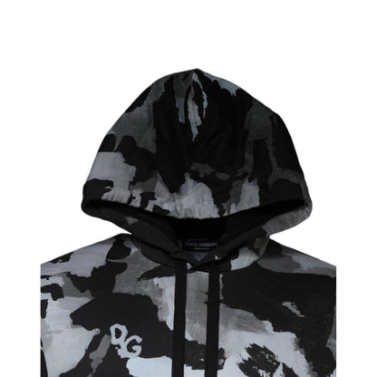 Dolce & Gabbana Multicolor Camouflage Men Hooded Sweater Dolce & Gabbana