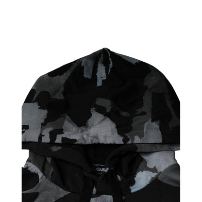 Dolce & Gabbana Multicolor Camouflage Men Hooded Sweater Dolce & Gabbana