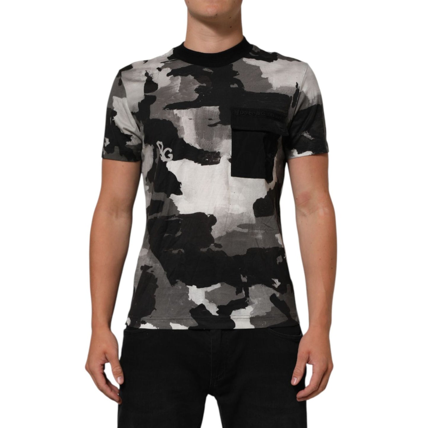 Dolce & Gabbana Multicolor Camouflage Men Short Sleeves T-shirt
