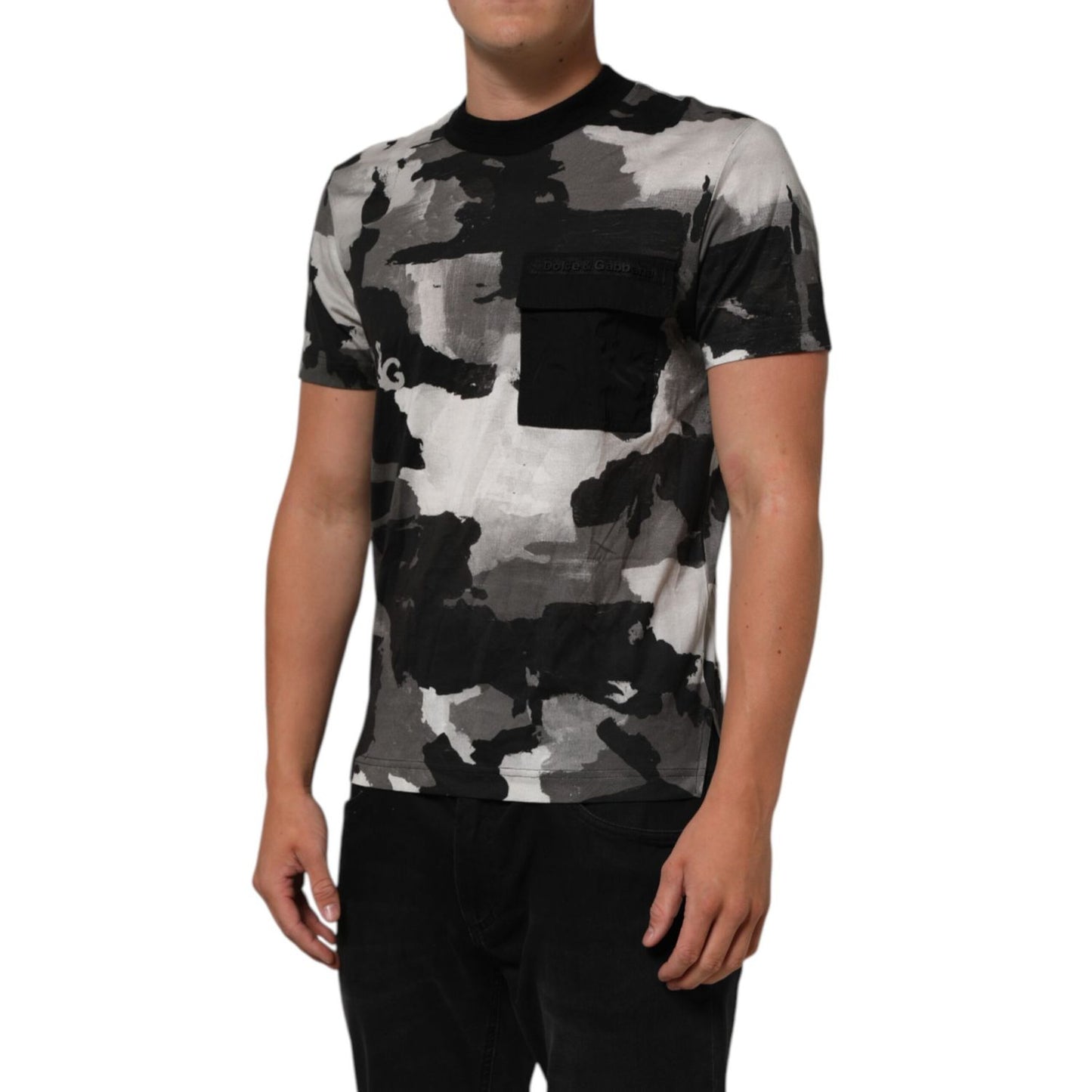 Dolce & Gabbana Multicolor Camouflage Men Short Sleeves T-shirt