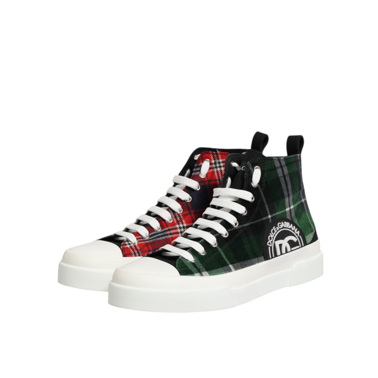 Dolce & Gabbana Multicolor Cotton High Top Men Sneakers Shoes Dolce & Gabbana