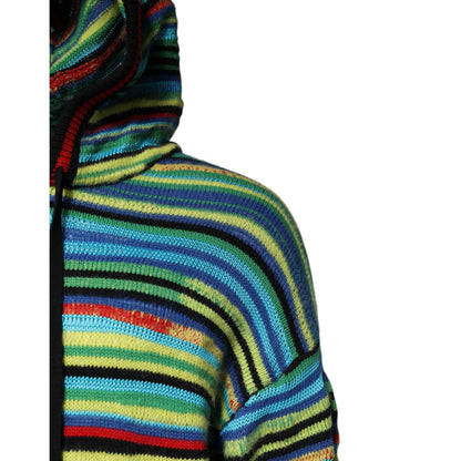 Dolce & Gabbana Multicolor Cotton Hooded Pullover Sweater Dolce & Gabbana