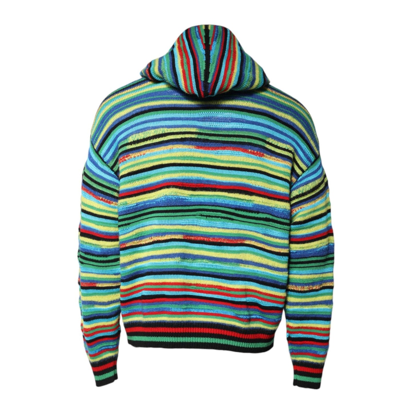 Dolce & Gabbana Multicolor Cotton Hooded Pullover Sweater Dolce & Gabbana