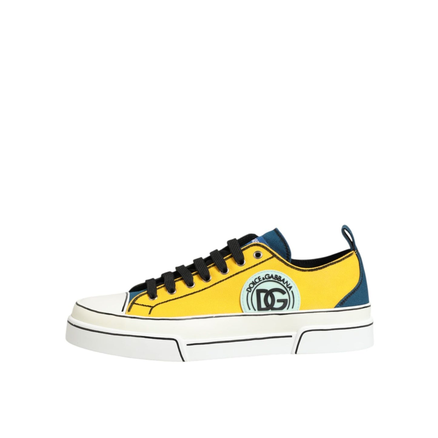 Dolce & Gabbana Multicolor Cotton Logo Low Top Sneakers Shoes Dolce & Gabbana