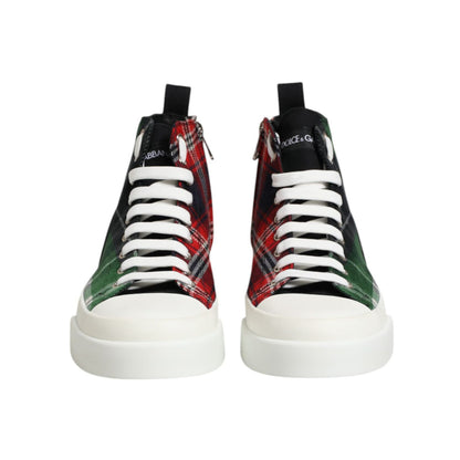 Dolce & Gabbana Multicolor DG Logo Men High Top Sneakers Shoes Dolce & Gabbana