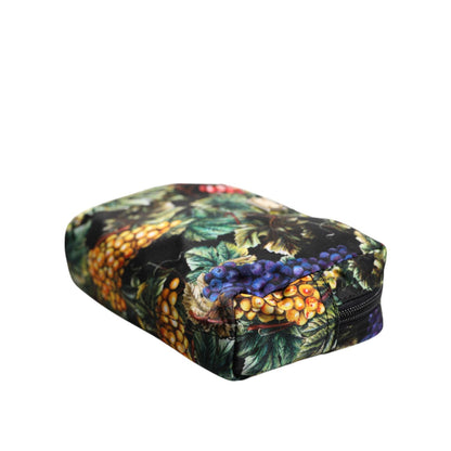 Dolce & Gabbana Multicolor Grape Print Clutch Logo Plaque Pouch Bag Dolce & Gabbana