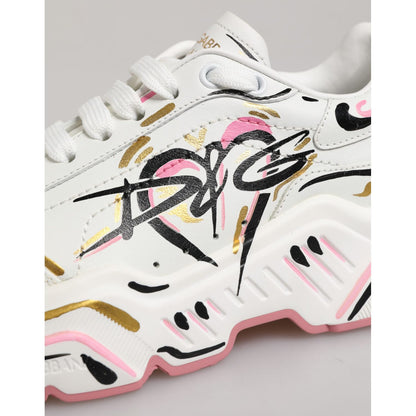 Dolce & Gabbana Multicolor Hand Painted DAYMASTER Sneaker Shoes