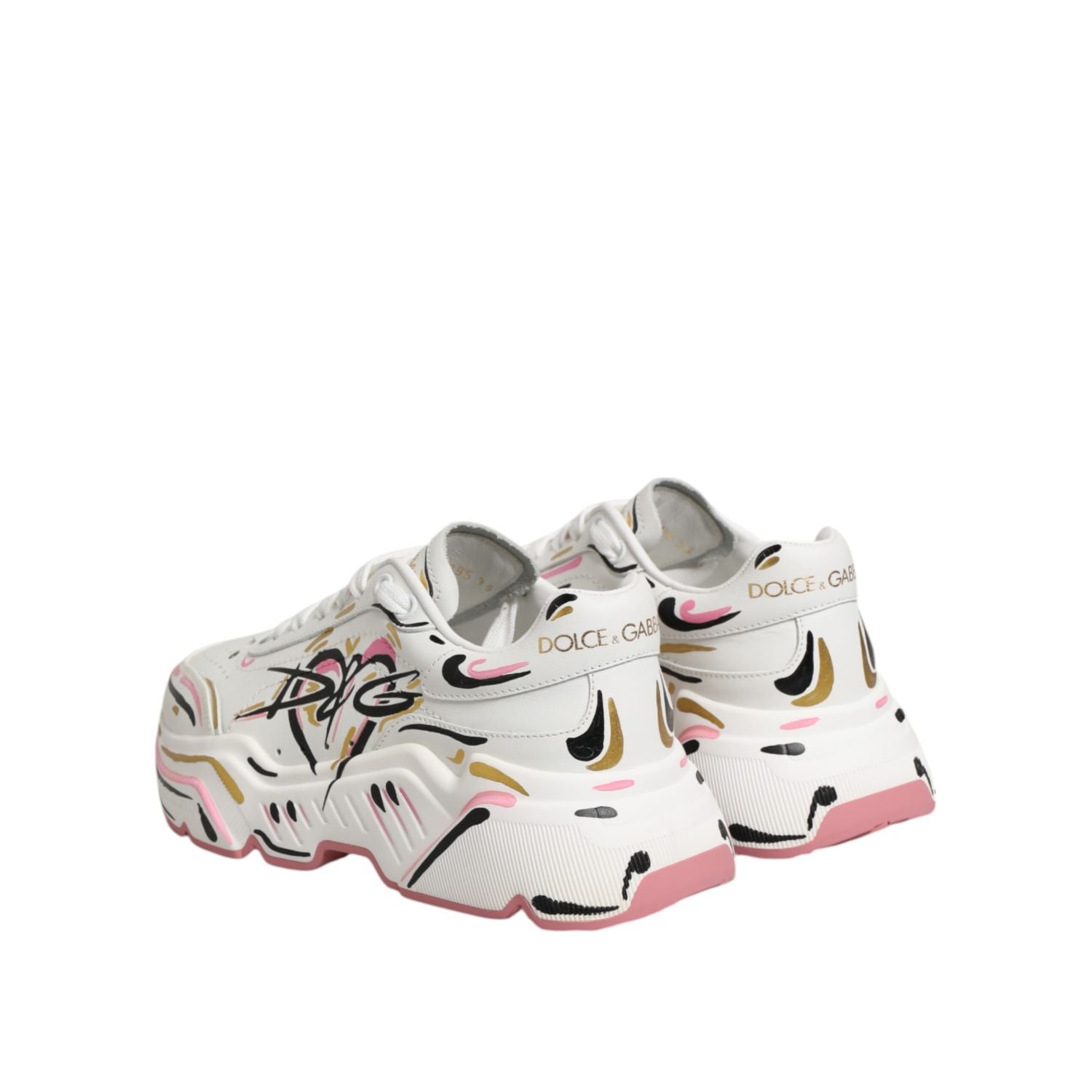 Dolce & Gabbana Multicolor Hand Painted DAYMASTER Sneaker Shoes