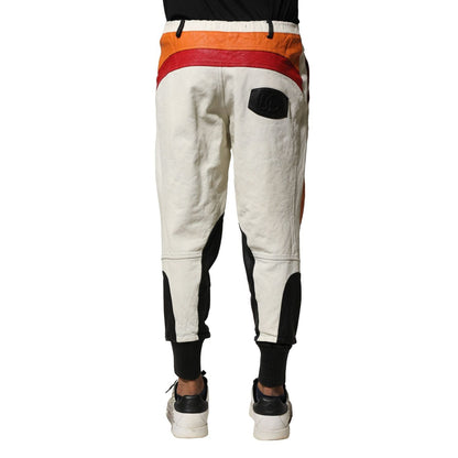 Dolce & Gabbana Multicolor Lambskin Tapered Men Pants Dolce & Gabbana