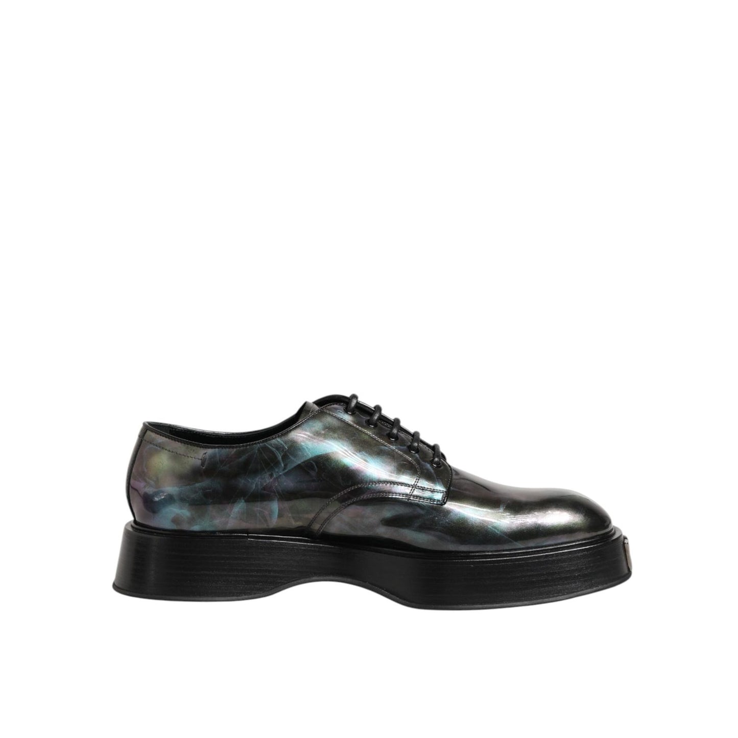 Dolce & Gabbana Multicolor Leather Lace-up Men Formal Derby Shoes Dolce & Gabbana