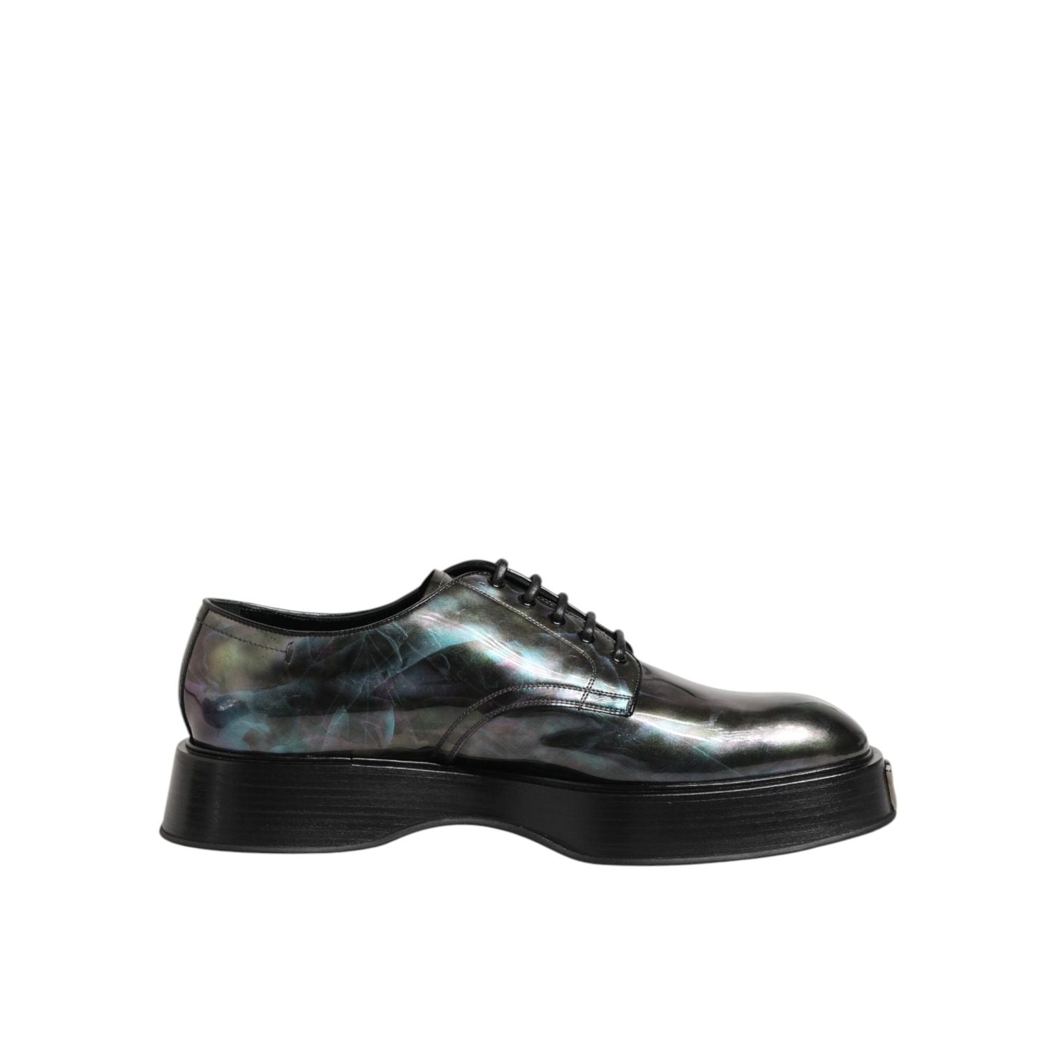 Dolce & Gabbana Multicolor Leather Lace-up Men Formal Derby Shoes