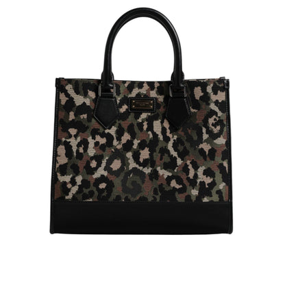 Dolce & Gabbana Multicolor Leopard Shopping Tote Shoulder Bag Dolce & Gabbana