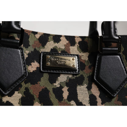 Dolce & Gabbana Multicolor Leopard Shopping Tote Shoulder Bag Dolce & Gabbana