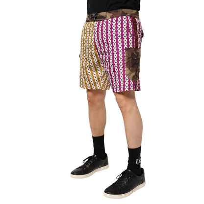 Dolce & Gabbana Multicolor Playing Card Camouflage Shorts Swimwear Dolce & Gabbana
