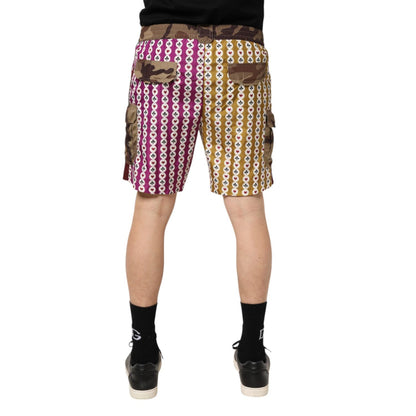 Dolce & Gabbana Multicolor Playing Card Camouflage Shorts Swimwear Dolce & Gabbana