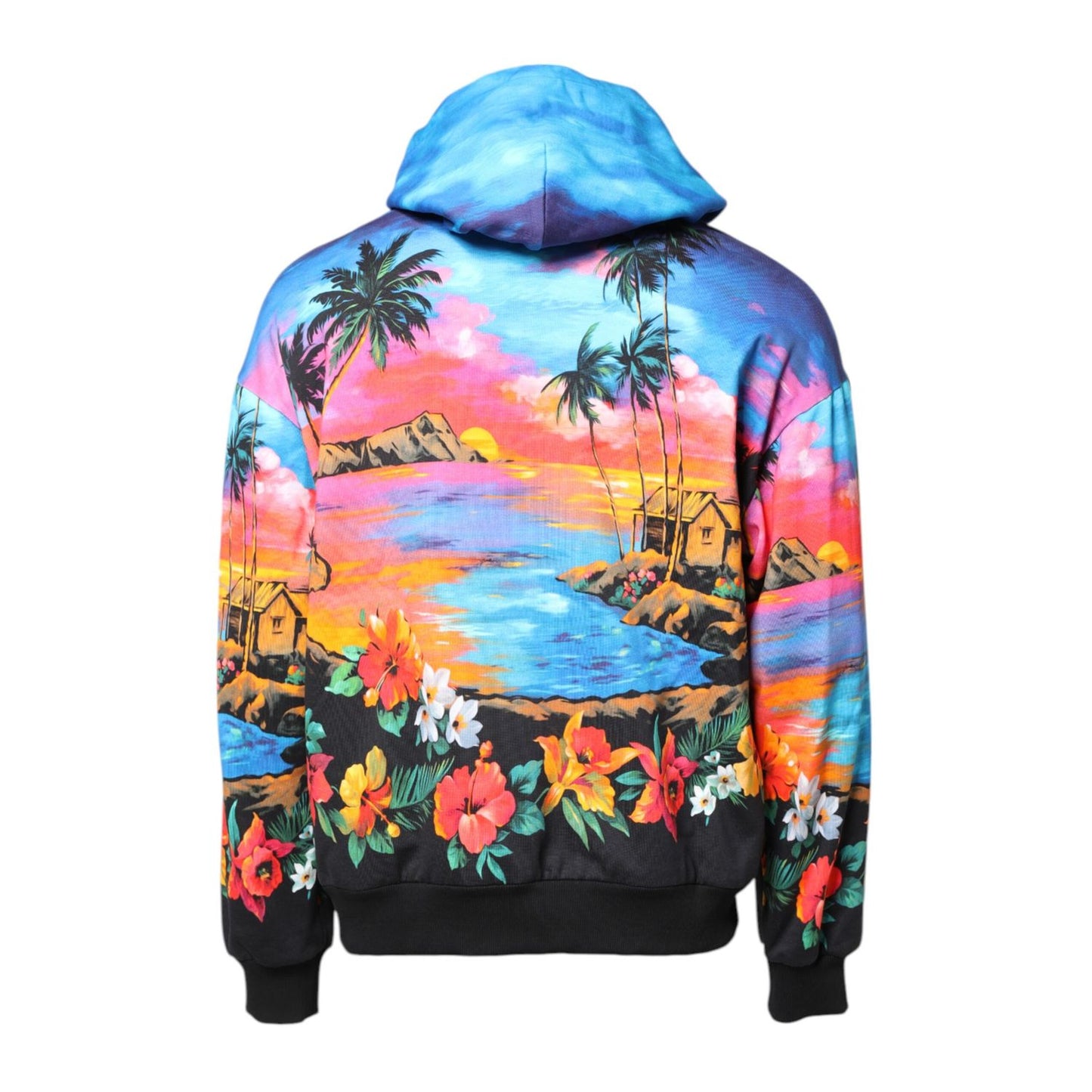 Dolce & Gabbana Multicolor Print Hooded Sweatshirt Sweater Dolce & Gabbana