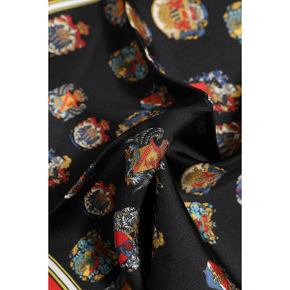 Dolce & Gabbana Multicolor Silk Square Men Foulard Scarf Dolce & Gabbana