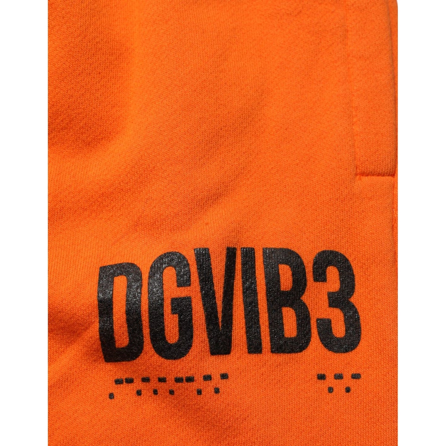 Dolce & Gabbana Orange Cotton DG VIB3 Logo Drawstring Sweatpants Pants Dolce & Gabbana