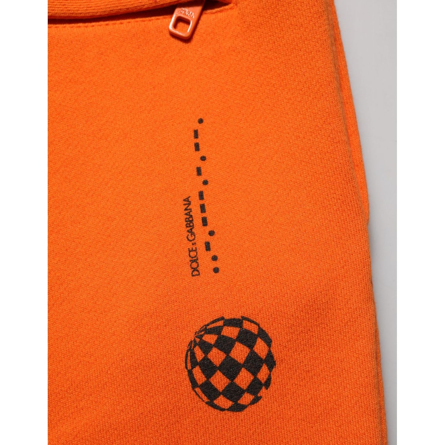 Dolce & Gabbana Orange Cotton DG VIB3 Logo Drawstring Sweatpants Pants Dolce & Gabbana