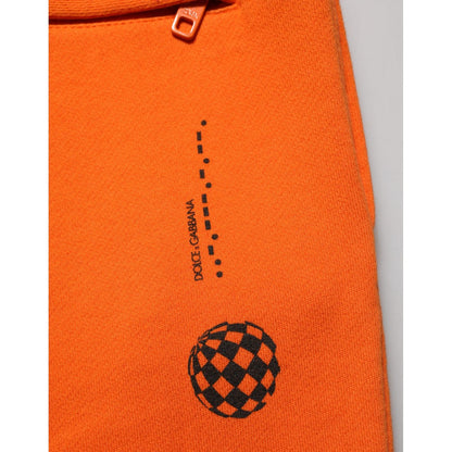 Dolce & Gabbana Orange Cotton DG VIB3 Logo Drawstring Sweatpants Pants Dolce & Gabbana