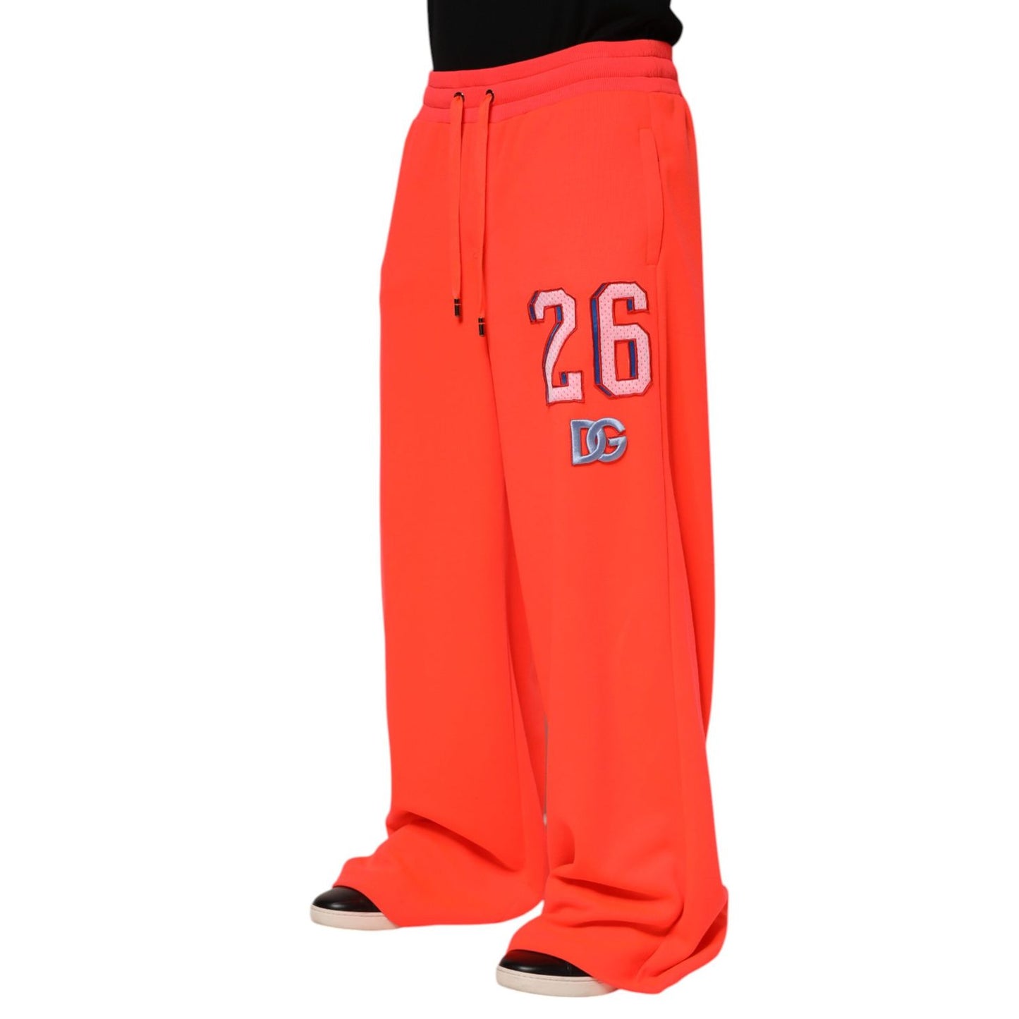 Dolce & Gabbana Orange Polyester Jogger Men Sweatpants Pants Dolce & Gabbana