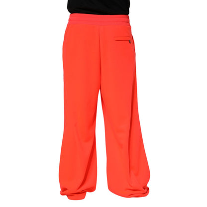 Dolce & Gabbana Orange Polyester Jogger Men Sweatpants Pants Dolce & Gabbana