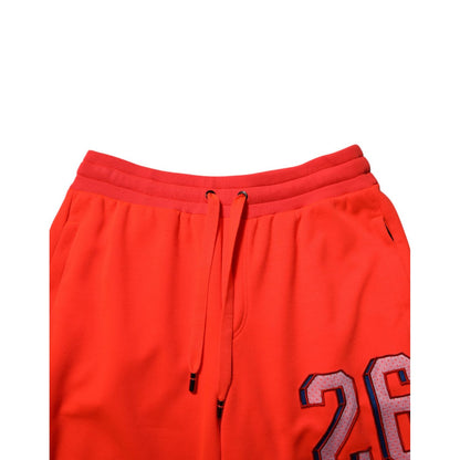 Dolce & Gabbana Orange Polyester Jogger Men Sweatpants Pants Dolce & Gabbana