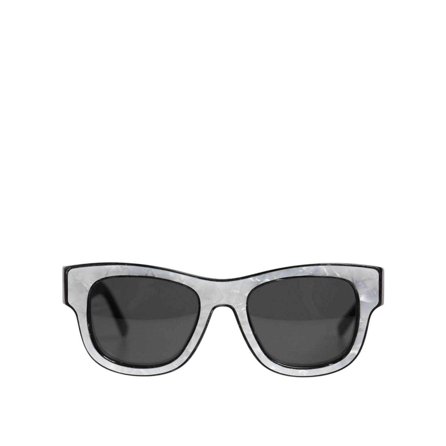 Dolce & Gabbana Pearl White Acetate Frame Domenico Deep Shades Sunglasses