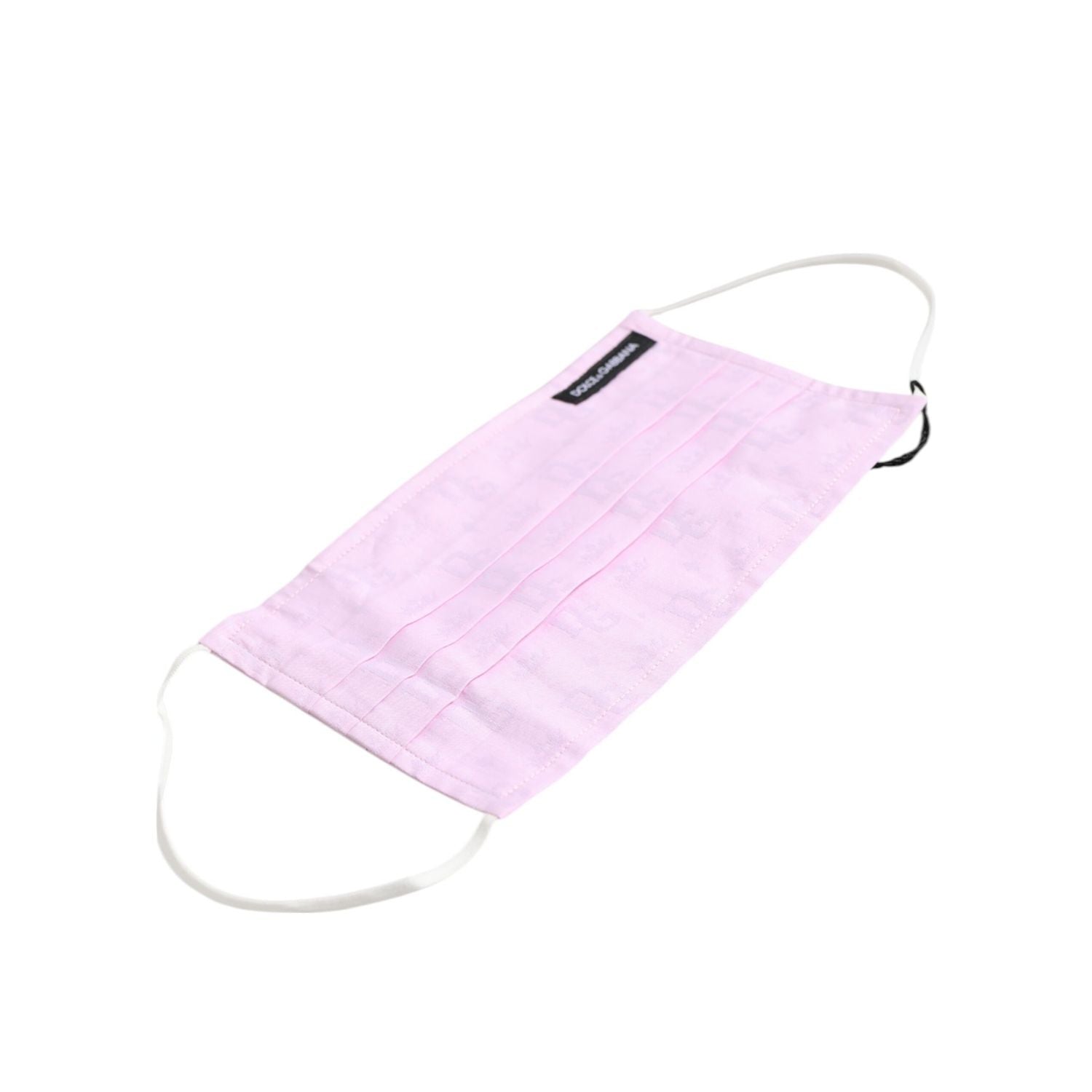 Dolce & Gabbana Pink Cotton Logo Elastic Ear Strap Face Mask